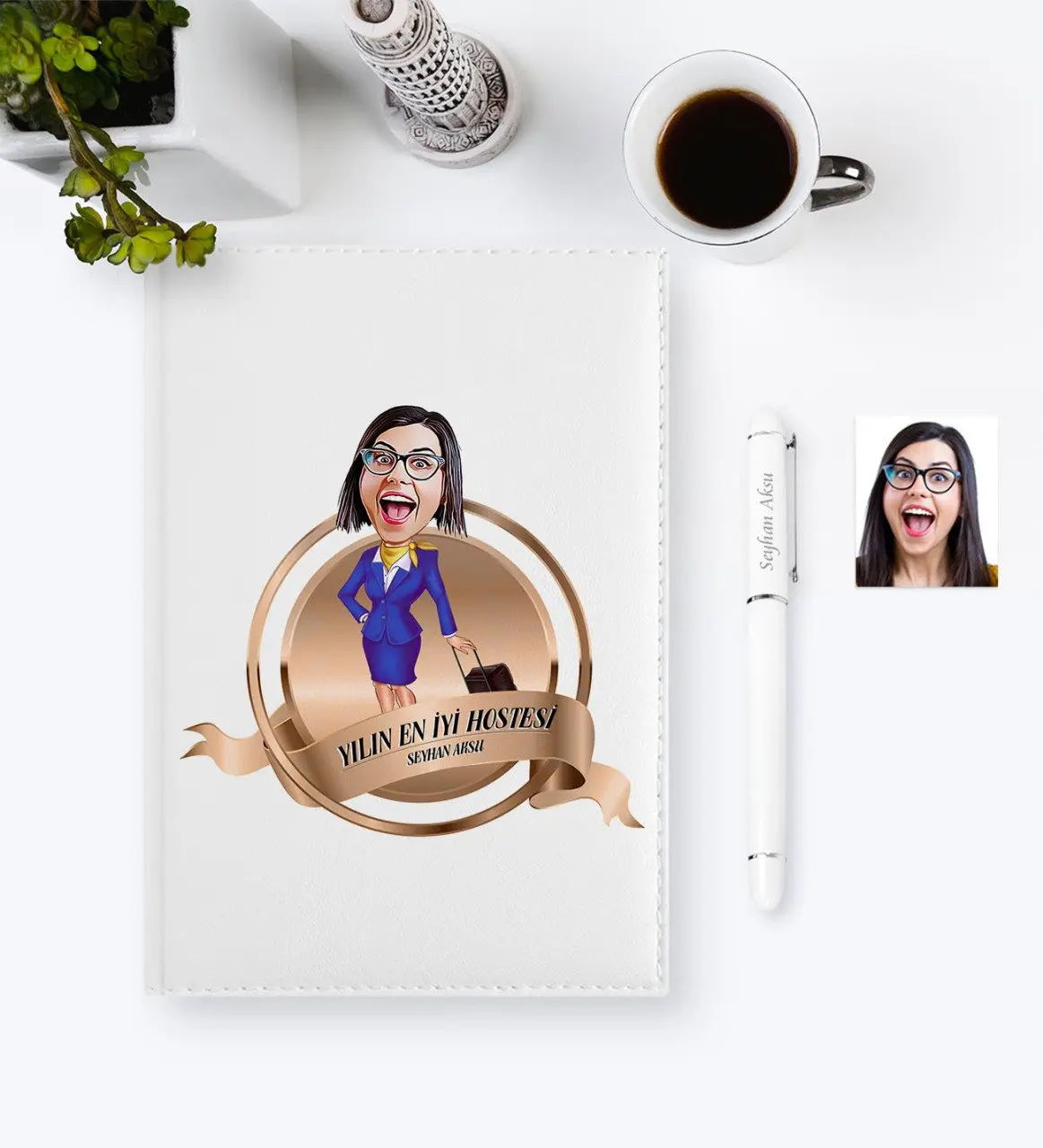 

Personalized The Year 'S Best Stewardess Caricature of 2020 Organizer Pen set-2