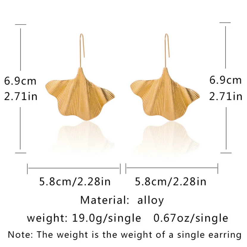 

Gold Plated Earrings 2021 Trends Long Hanging Earring Gifts For Women Lightning Offers Punk Pendant Vintage Alloy Leaf Jewelry