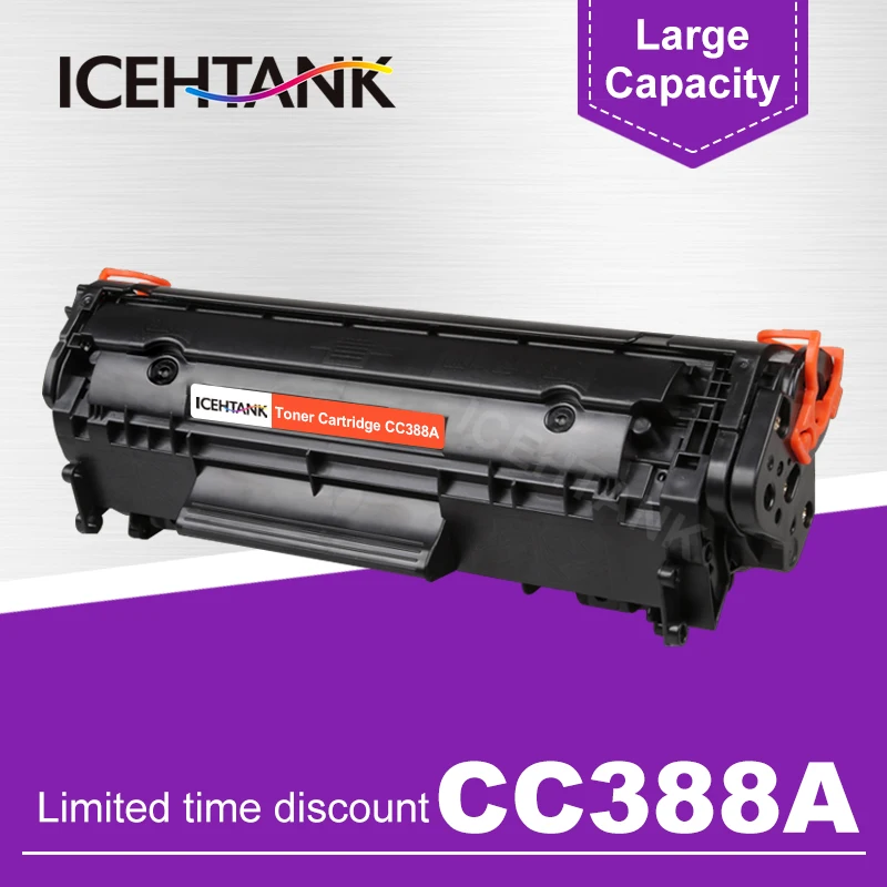 Картридж с тонером ICEHTANK CC388A 388A 88A для принтера HP LaserJet P1007 P1008 P1106 P1108 Pro M1136/M1213n черный