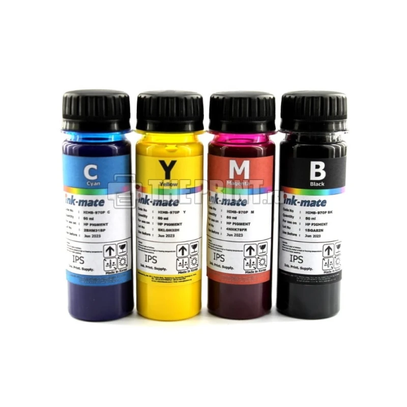 КОМПЛЕКТ ПИГМЕНТНЫХ ЧЕРНИЛ HP INK-MATE (50ML. 4 ЦВЕТА) ДЛЯ КАРТРИДЖЕЙ |