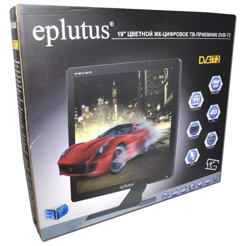 Автомобильный телевизор Eplutus EP 192T DVB T/DVB T2 TFT светодиодный HD ТВ Поддержка TF карта