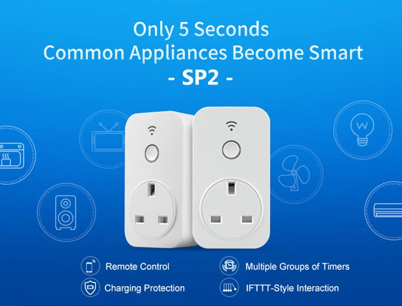 2018 оригинальный пульт дистанционного управления Broadlink SP2 с таймером и вилкой