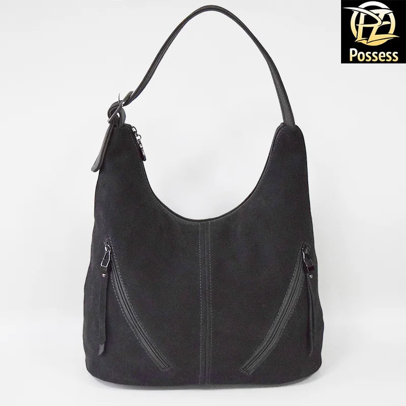 Женская сумка мешок А65-6 натуральная замша+кожзаменитель | Багаж и сумки