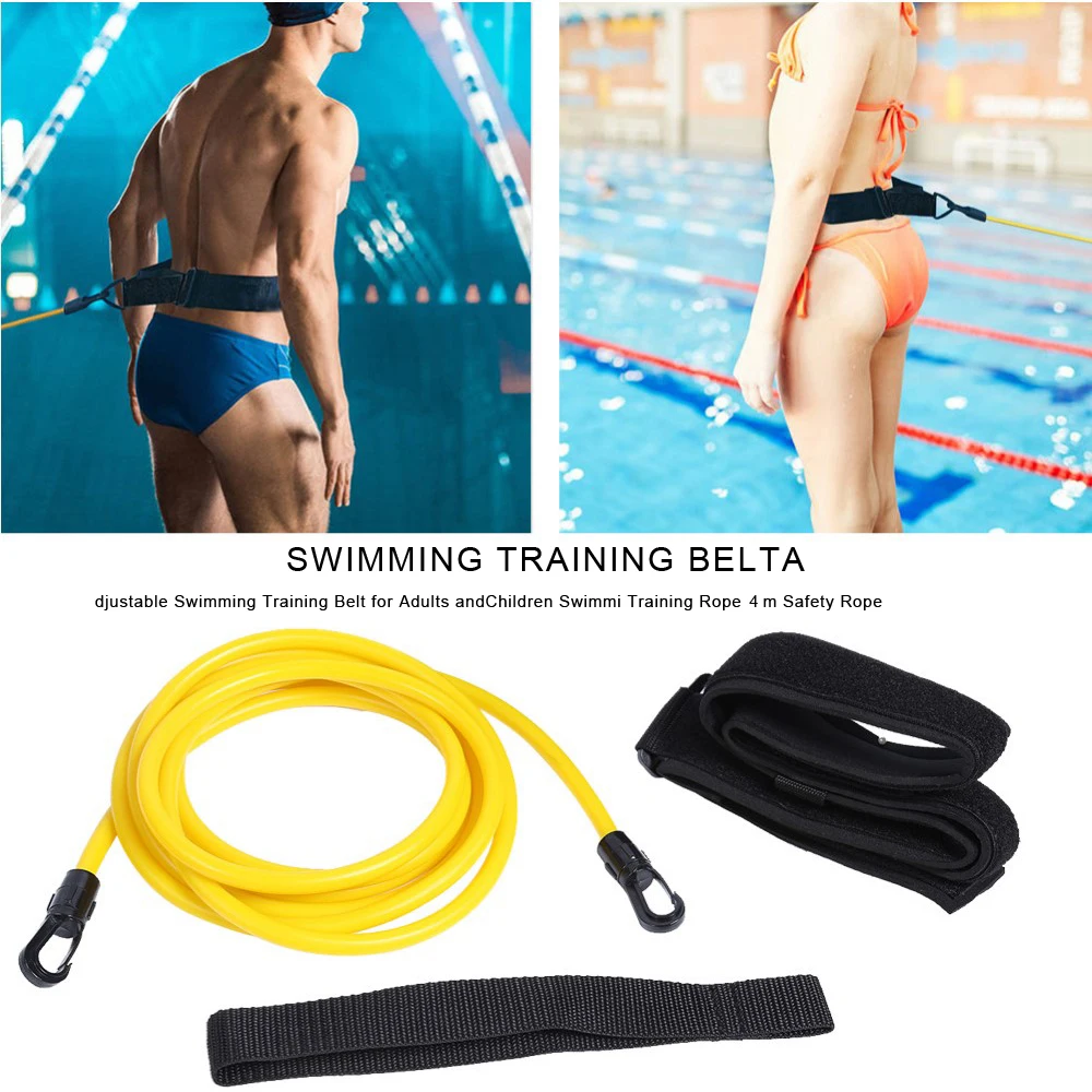 

Elastic Resistance Rope for Swim Training 4M Adjustable Swimming Belt Exerciser Safety Latex Tubes Various Specifications Styles