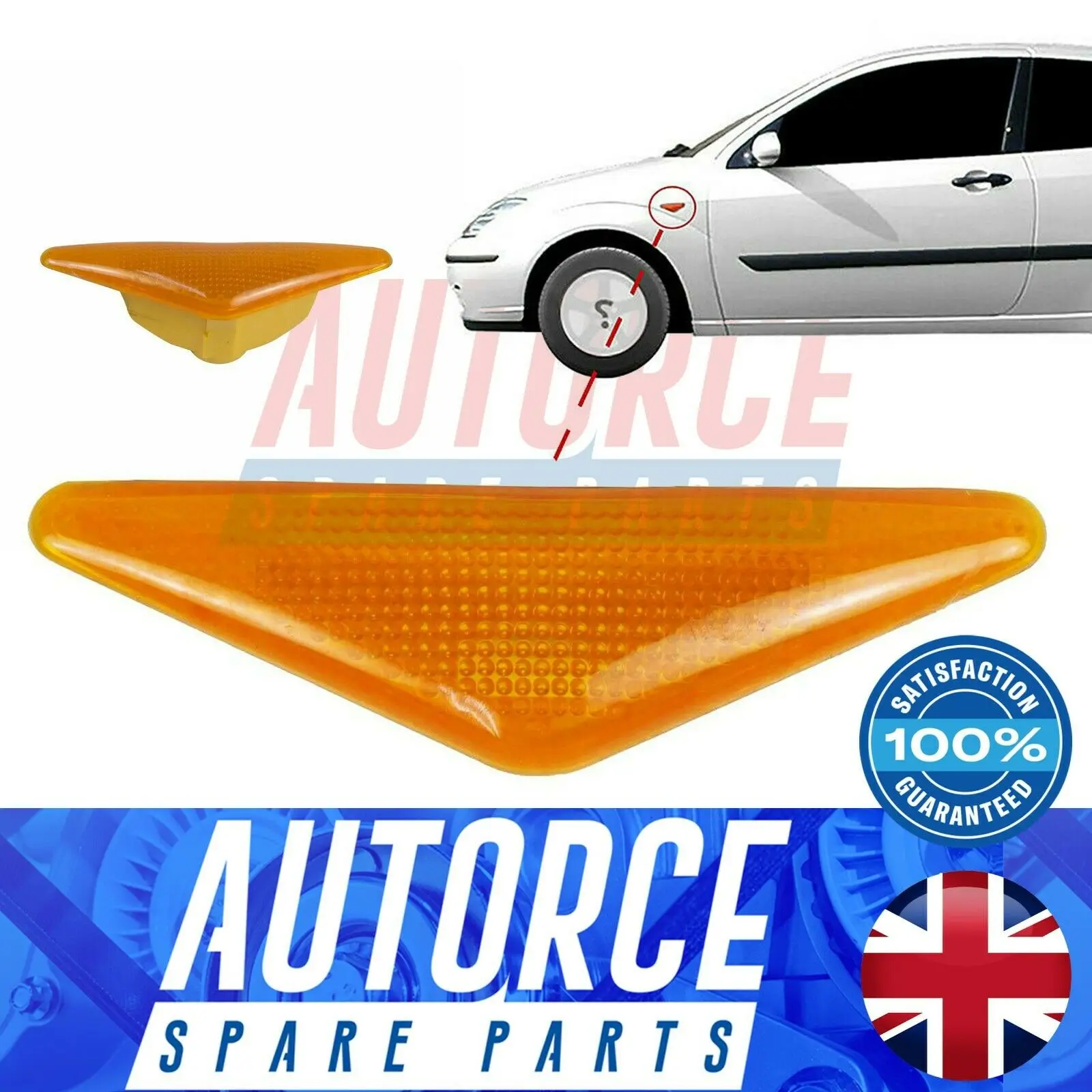 

AUTORCE SIDE INDICATOR REPEATER LIGHT LAMP ORANGE LENS INTENDED FOR FORD FOCUS MK1 TURNIER MONDEO MK3 98AB-13K354-AA, 1063835