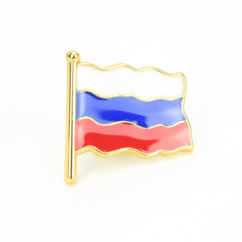 

Russia National Flag Metal Lapel Pins National Flag Pin Brooch Enamel Badge Patriotic Brooch Personality Icons Souvenir Suit