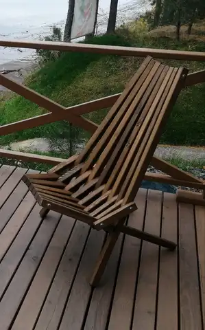 Стул-кресло шезлонг для дачи,сада и дома(складное) Кентукки. Увеличенная длина спинки.