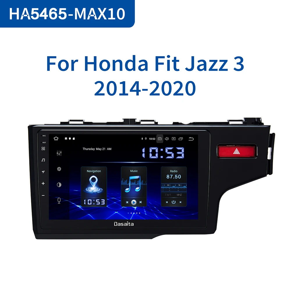 Автомобильный радиоприемник Dasaita 9 дюймов Android 10 0 DSP для Honda Fit Jazz 2014 2015 2016 2017 RHD Bluetooth