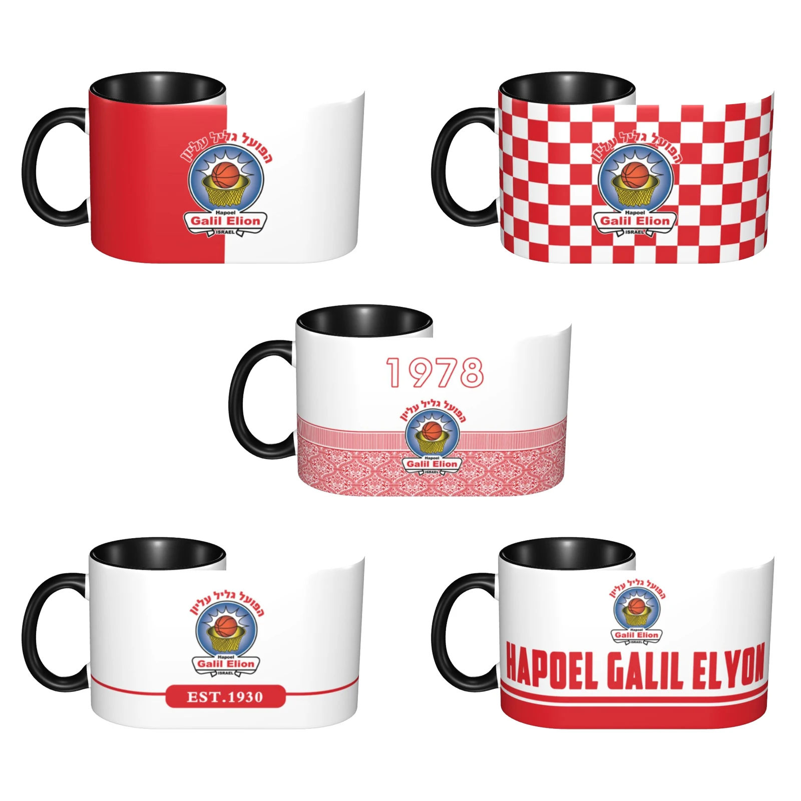 

Israel Hapoel Galil Elyon Bc 11 OZ Ceramic Coffee Mug with Handle Tea Cup for Cocoa Milk Cereal Drinks Mug
