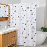 bathroom accessories set decoration shower curtain waterproof sanitary partition wall hanging bathroom curtain printed thickened