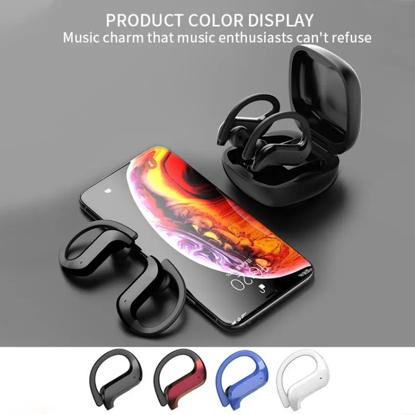 TWS бизнес беспроводные Bluetooth наушники с крючком спортивные Hifi звуковые игровая