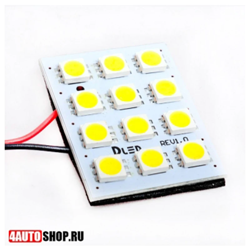 1 шт Автомобильный свето-панель 12 Led SMD 5050