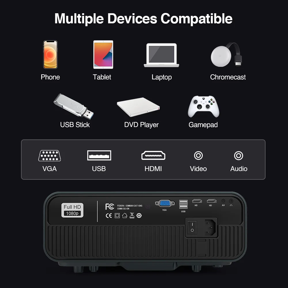 CAIWEI A12AB домашний проектор Android 6 0 система Blueteeth WIFI Native 1080P Full HD 4K для телефона Beamer