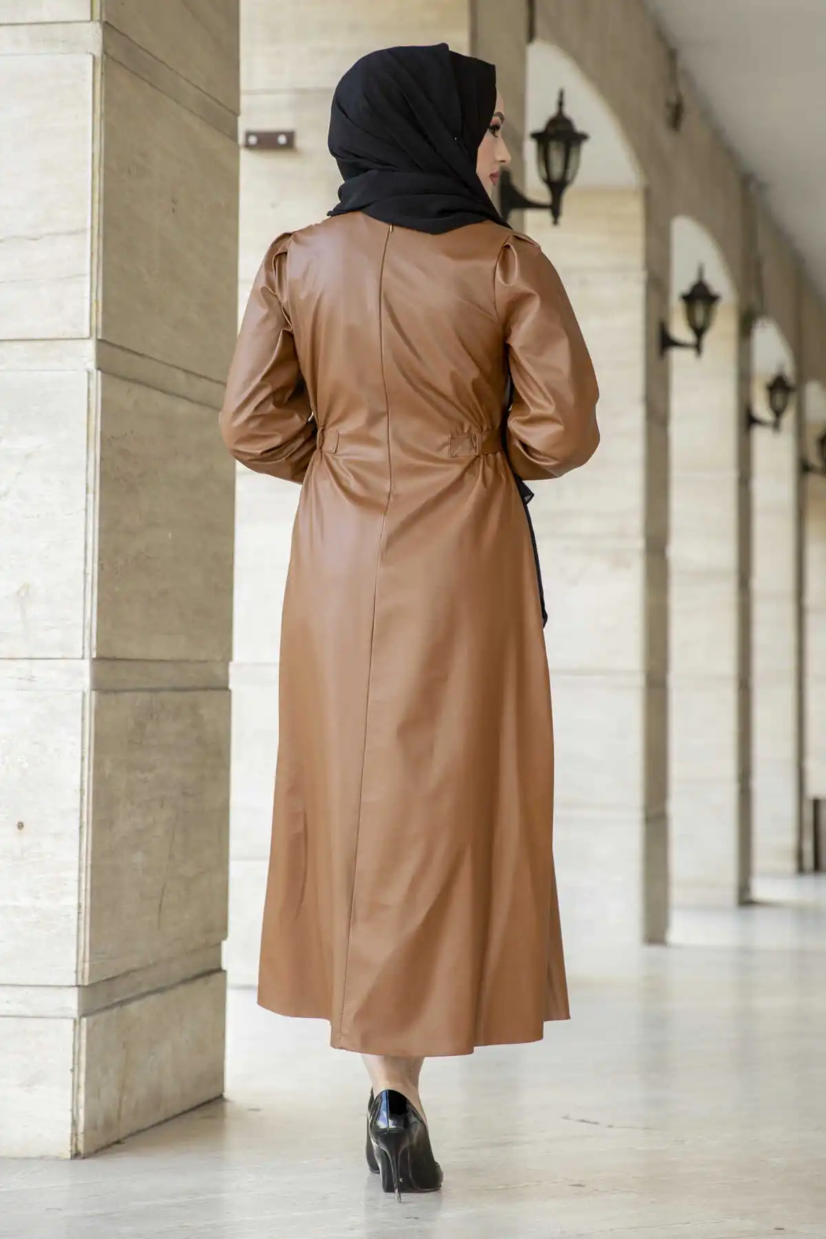 Женское кожаное платье комплект из двух предметов женская одежда с открытыми