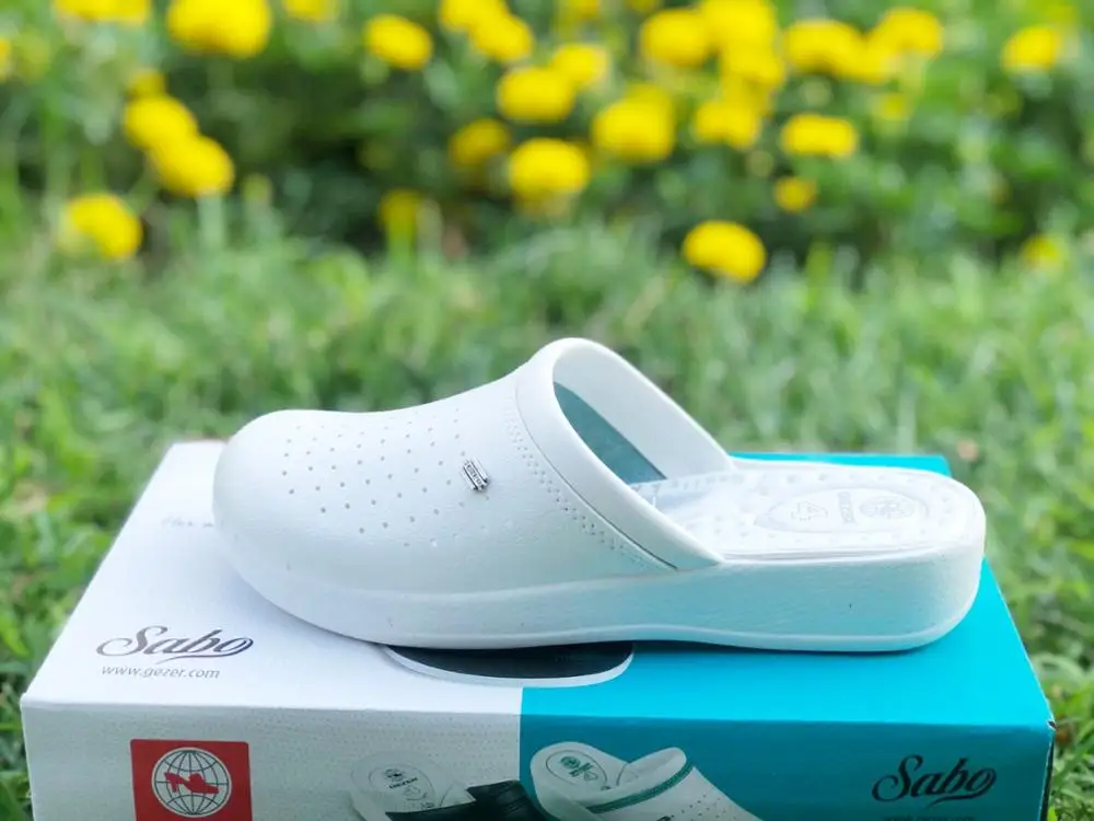 

Ортопедические Тапочки Sabo, тапочки для врачей, медсестер, больниц, для приготовления пищи, тапочки с рельефным тиснением, плоская подошва, каблук