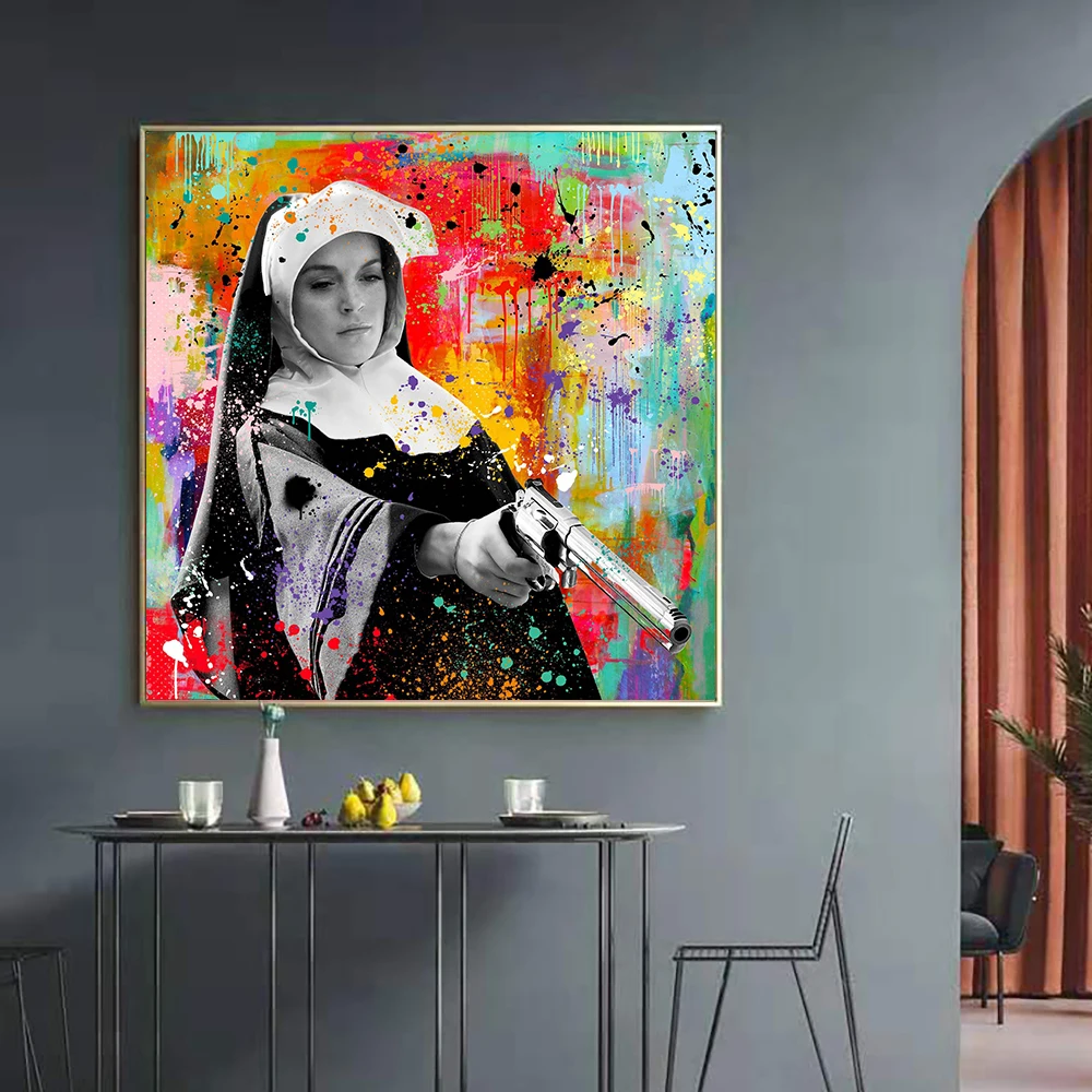 

Graffiti Art April Booth Poster Painting Canvas Print Pop Art Wall Art Picture For Living Room Home Decor Frameless Cuadros