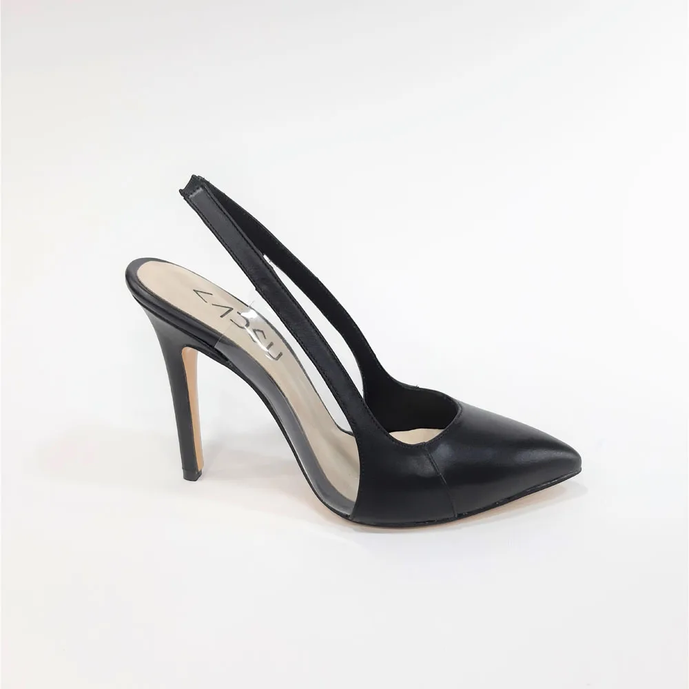

Genuine Leather, Black, High Heels, Sandals, Handmade, Women Shoes,