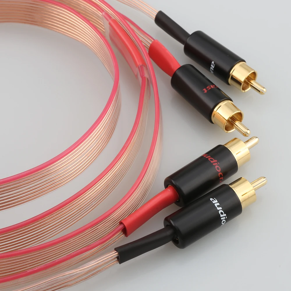 Новый аудиокабель FC10C Red Dawn OCC медный сигнальный кабель RCA с позолоченным штекером