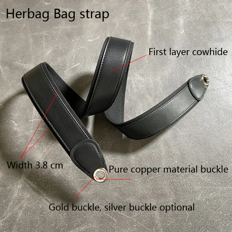 Herbag Bag Shoulder Strap Bag Strap Replacement Belt Leather Canvas Webbing Fashion Bag Strap