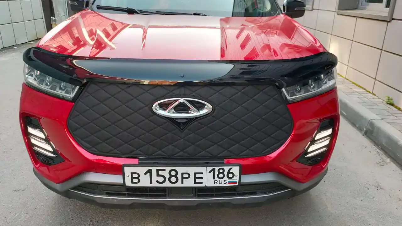 Защита радиатора для Chery Tiggo 7 PRO (Комплект 2 детали) Чери Тиго 7ПРО