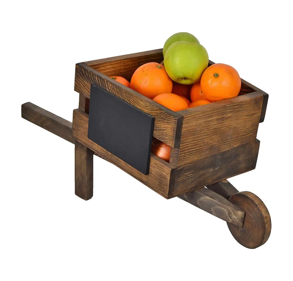 Wheeled Decorative Fruit and Vegetable Box Decorative fruit basket Width 24 cm Length 56 cm Height 26.5 cm