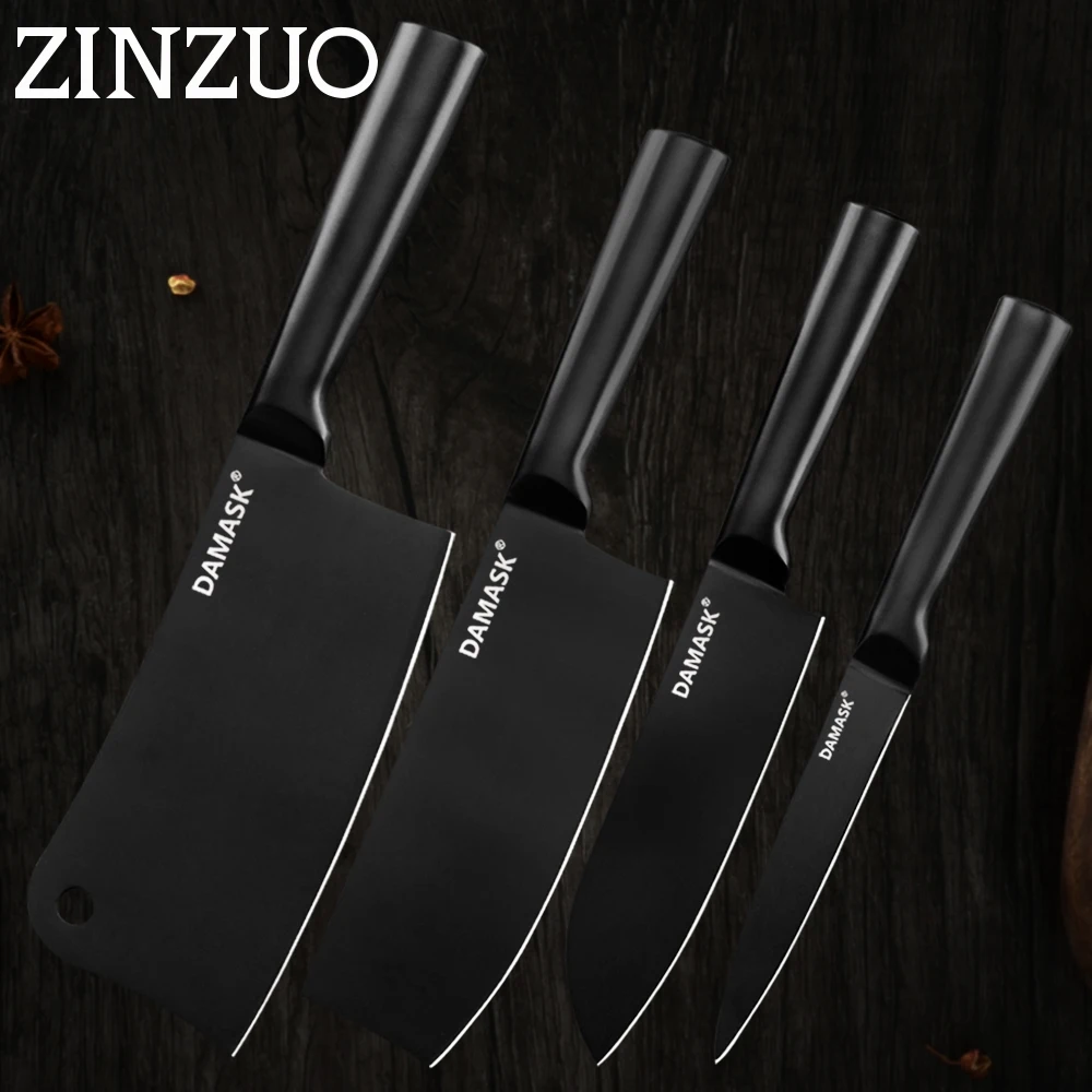 Нож из нержавеющей стали ZINZUO с черным покрытием нож шеф-повара высокой резкостью