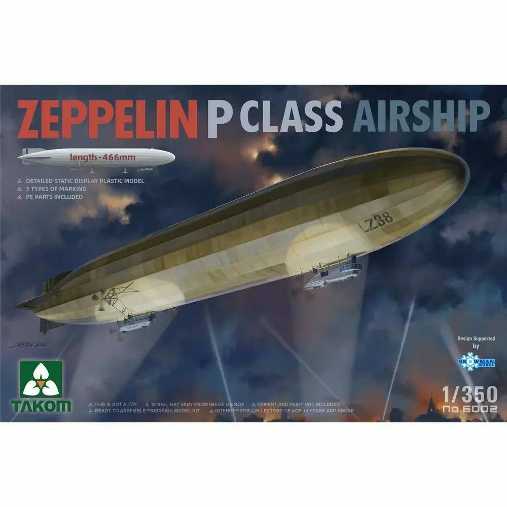 TAKOM 6002 1/350 Zeppelin P Class Airship - Scale Model Kit