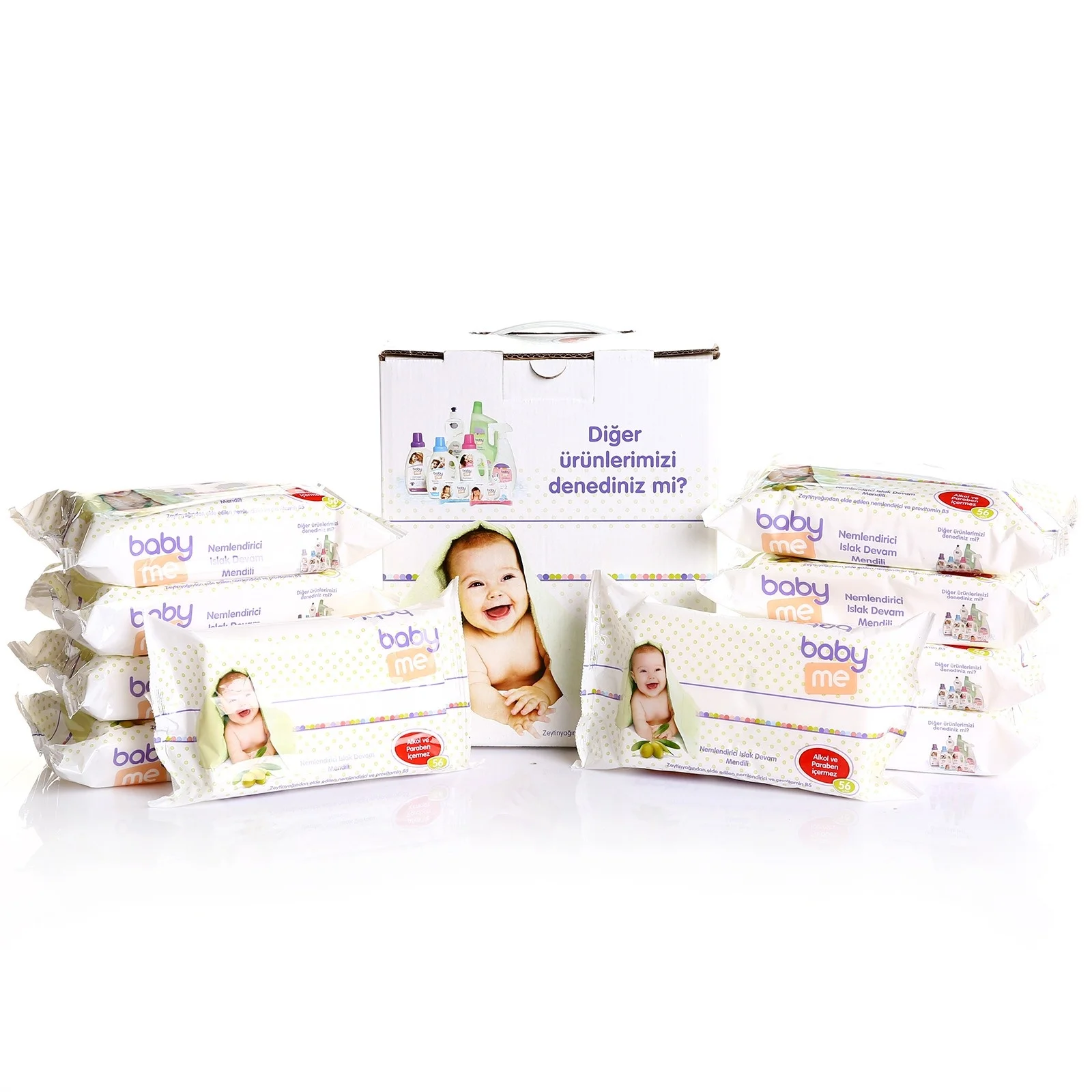 Ebebek baby me детские влажные салфетки посылка 10x56 шт.| |