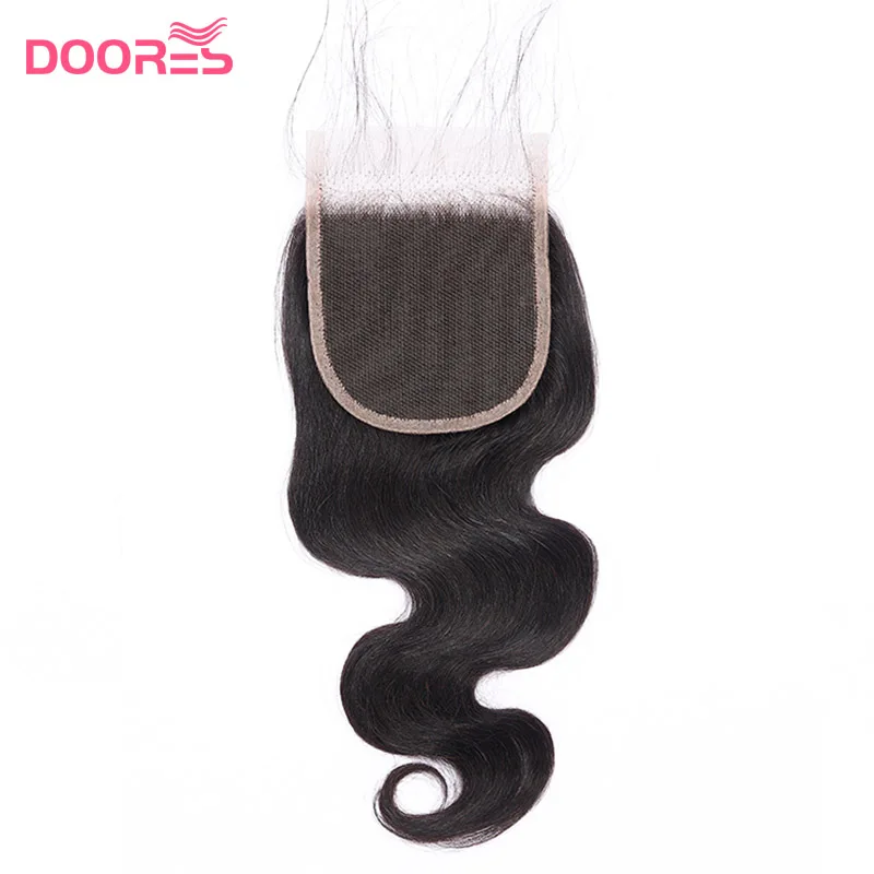 Doores Hair 100% человеческие волосы на шнурке 4*4 кружевные волнистые бразильские remy