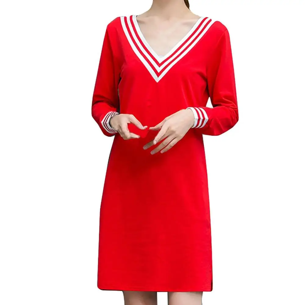 Women Dress Winter Autumn Korean Elegant V Neck Long Sleeve Sweater Female Casual straight Slip Mini Knitted Dresses | Женская одежда