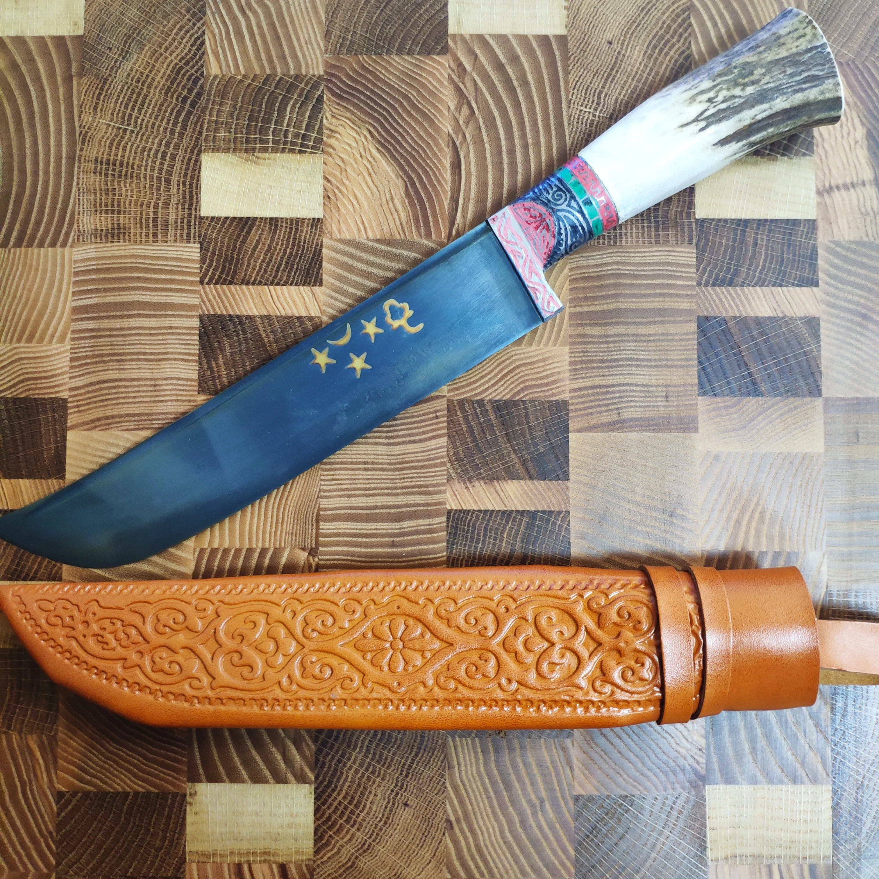 Нож Узбекский пчак кухонный ручная работа. С ножнами. | Дом и сад