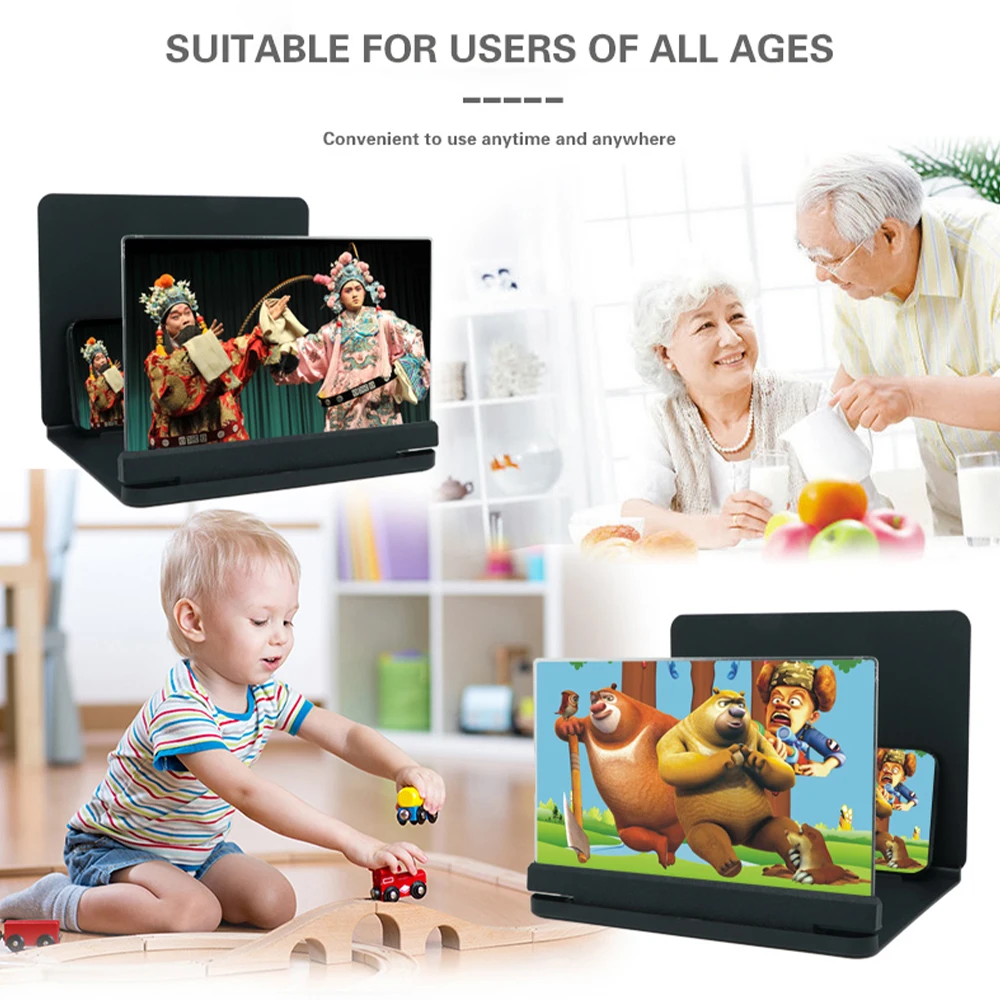 9 дюймовый кожа зерна Мобильный Телефон увеличитель экрана ультра тонкий высокой