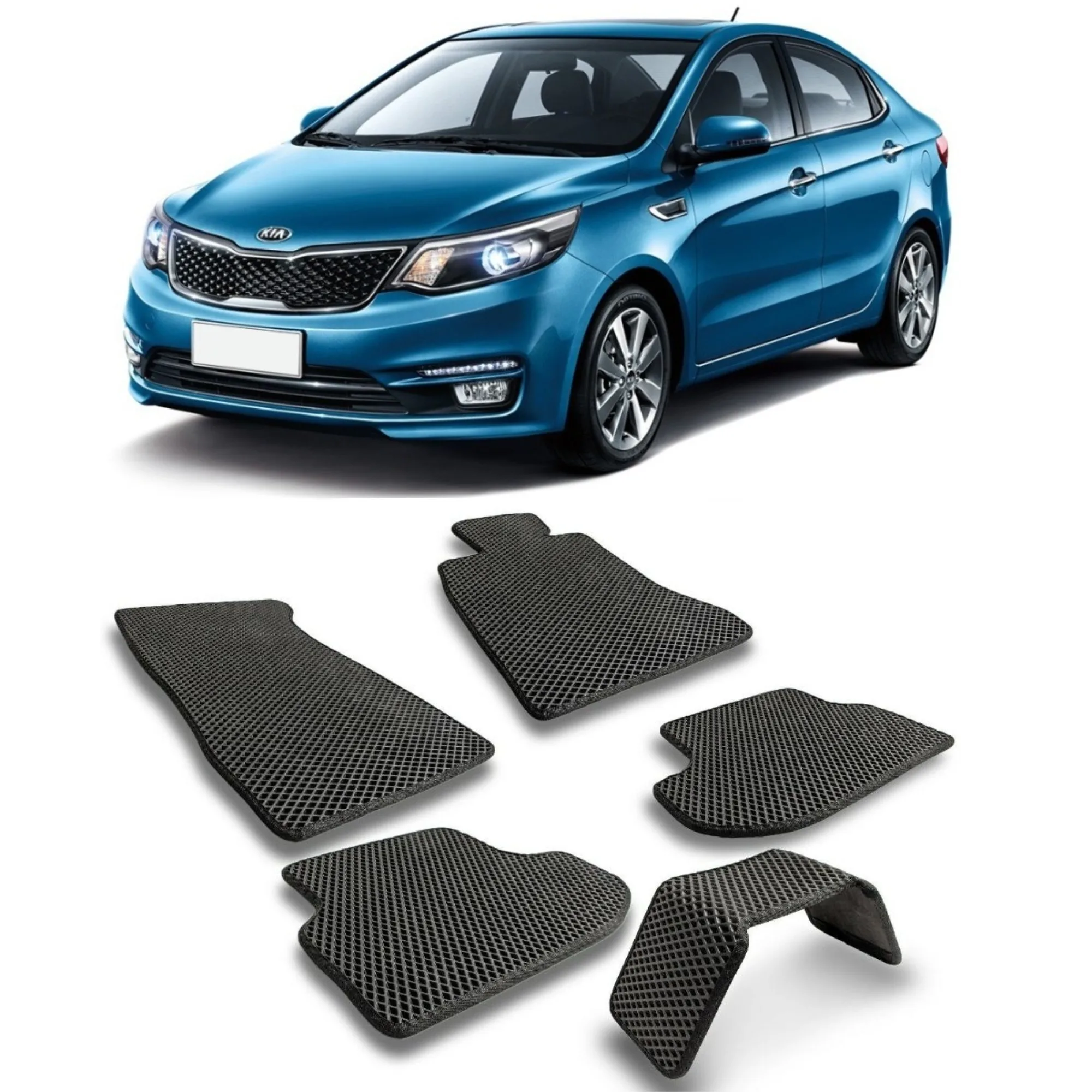 Автомобильные Ева Эва Коврики CT-0261 Для Салона Аксессуар На Пол Авто Kia Rio III Sd Sedan
