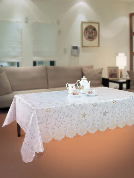 СКАТЕРТЬ АЖУРНАЯ ЛЕЙС 132СМ Х 22М рулон|Скатерти| |