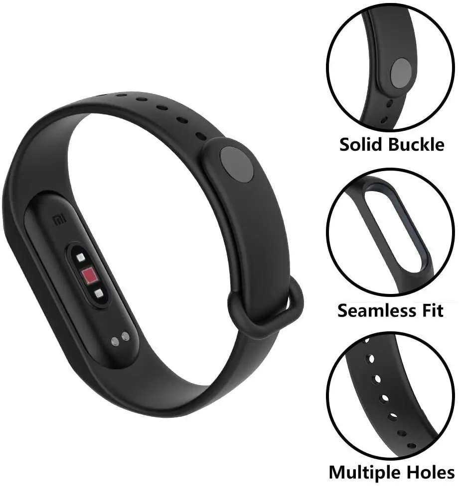 Сменный ремешок Xiaomi Mi Band 3/4/5/6 силиконовые браслеты для часов сменные цвета мягкие