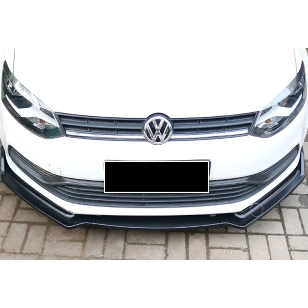 

For Volkswagen VW Polo 2009-2017 Car Front Bumper Lip 3 pcs Black Splitter Diffuser Lip Body Kit Spoiler Bumpers