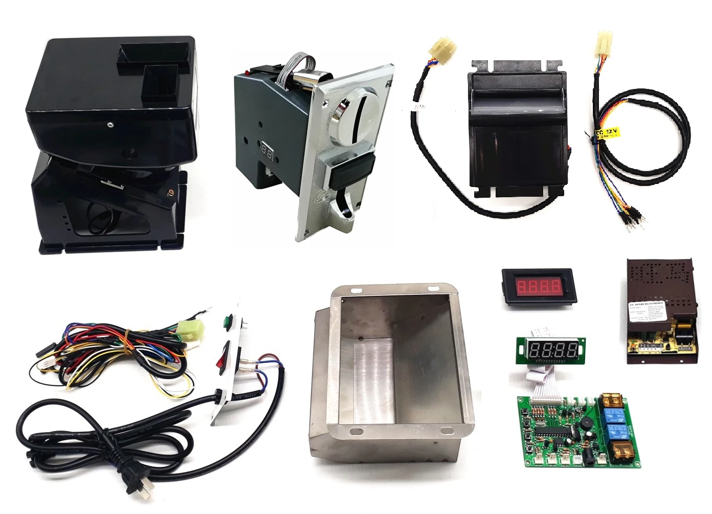 

1 kit AC220V Coin Changer Kit Coin Bill Acceptor to Coin Token for Coin Changer Machine