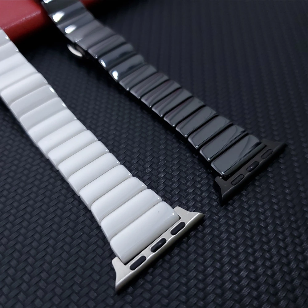 

Slim Ceramic Strap for Apple Watch Band 6 5 4 40mm 44mm Sports Classic Bracelet for iWatch Series 6 3 38mm 42mm Belt Watchbands