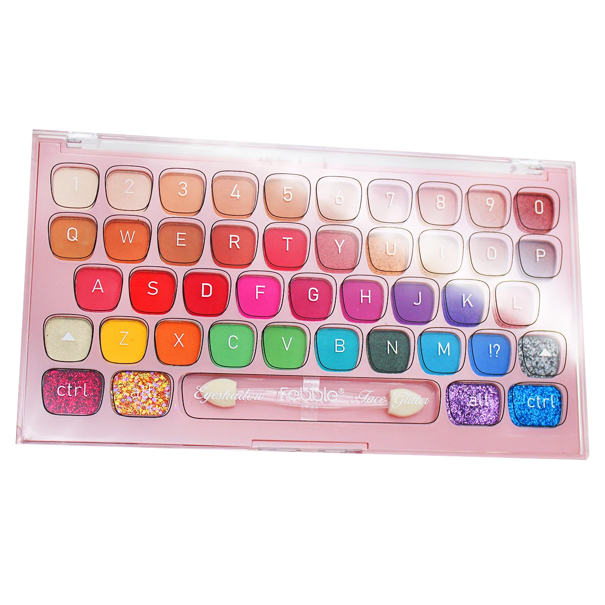 FEBBLE косметика Cosmetics Тени для век Клавиатура Палетка 43 оттенка яркие матовые и