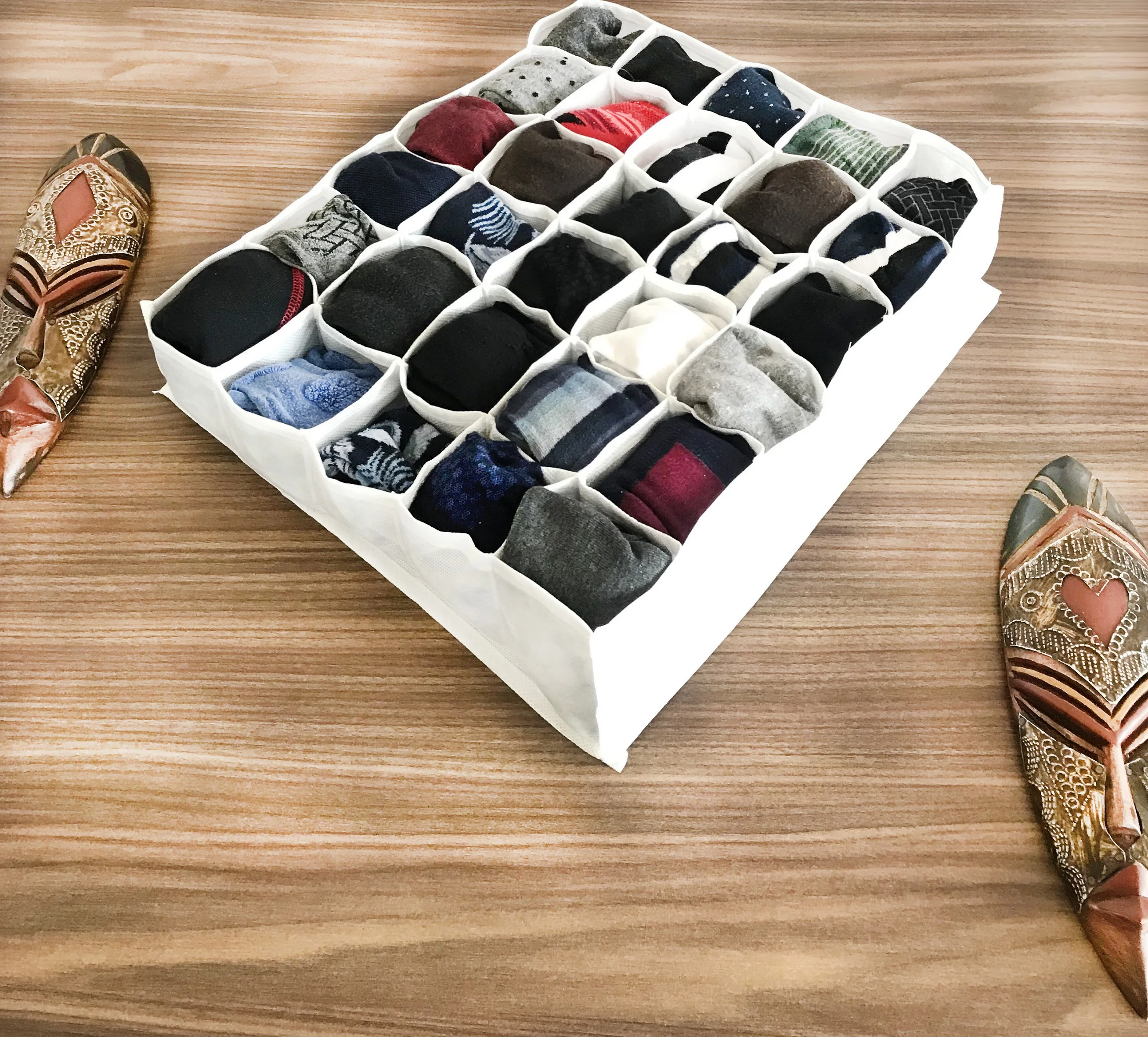 

1 / 5PCS home Closet Organizer foldable Socks Underwear T-shirt dividers Dresser clothes storage Breathable Fabric