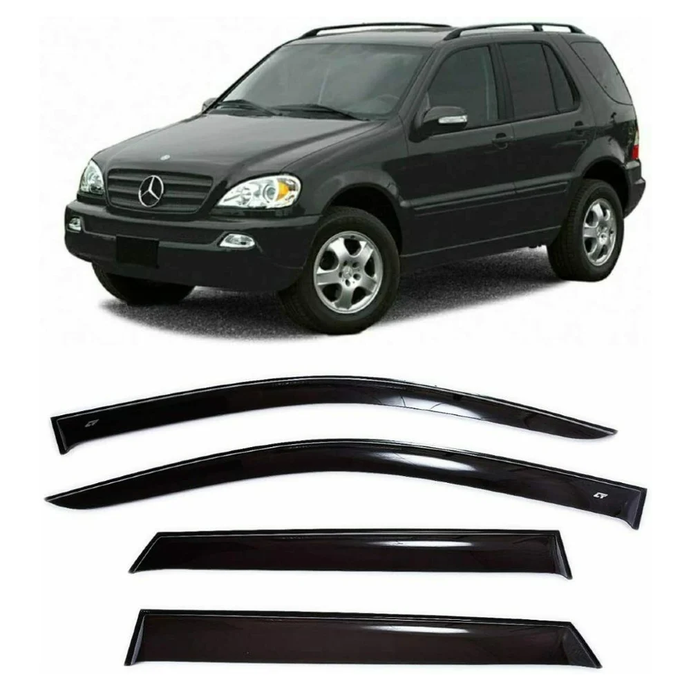 Дефлекторы окон Cobra Tuning M30496 на авто Mercedes Benz M-Klasse W163 1996-2005 4 шт./комп. ветровики от