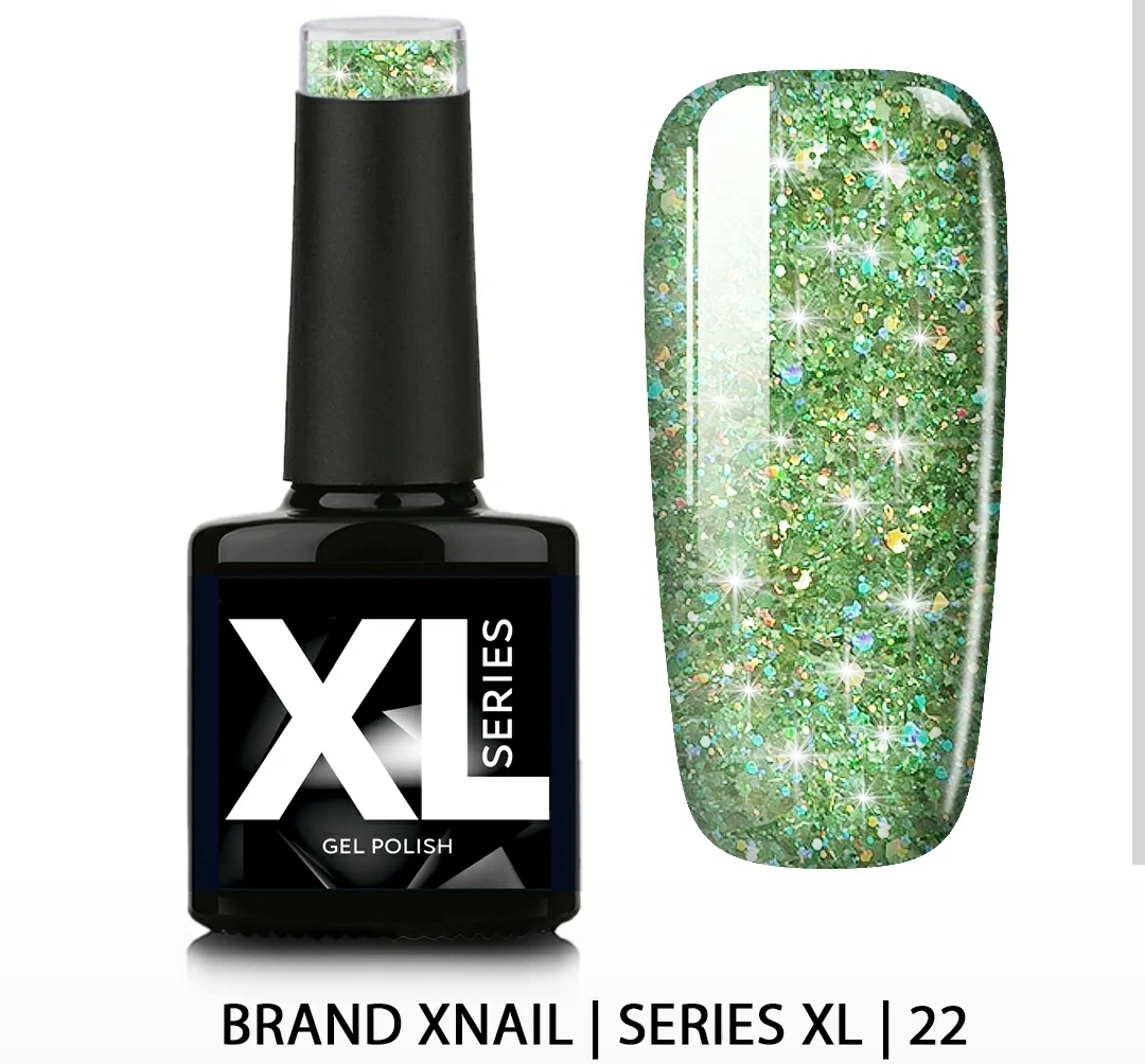 XNAIL ГЕЛЬ-ЛАК SERIES XL — С БЛЕСТКАМИ №22 10МЛ | Красота и здоровье