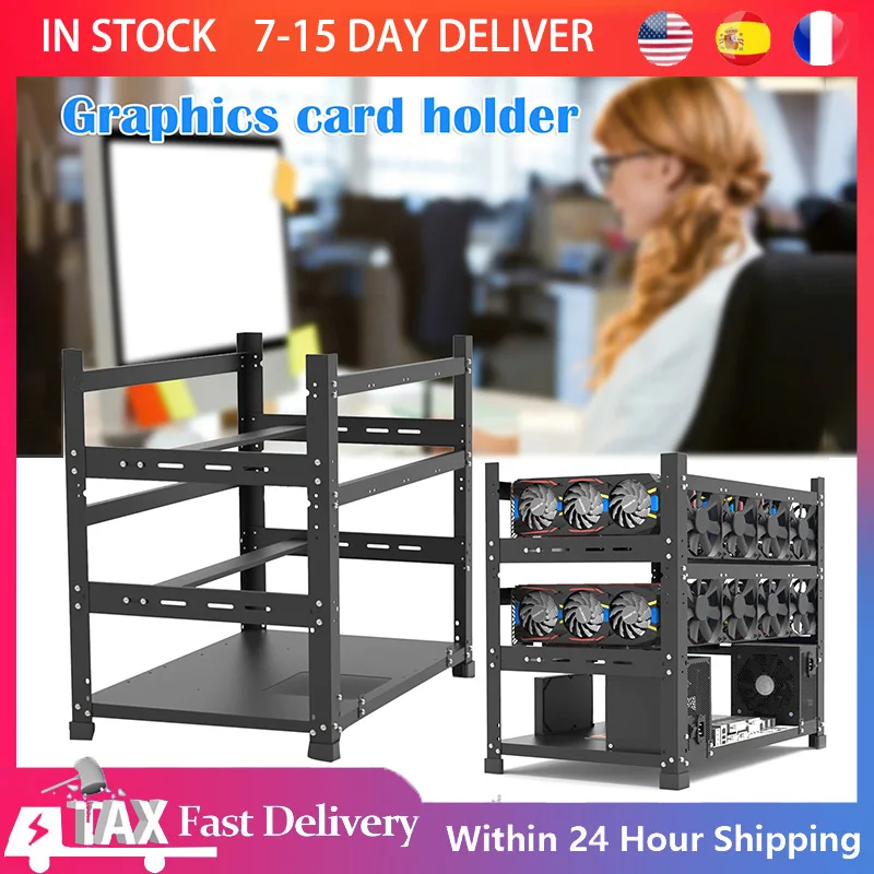 

12 GPU Open Mining Frame Rig Case 3 Layers Rig Mineria GPU Motherboard Bracket BTC ETH Bitcoin Rack Miner Farm various style