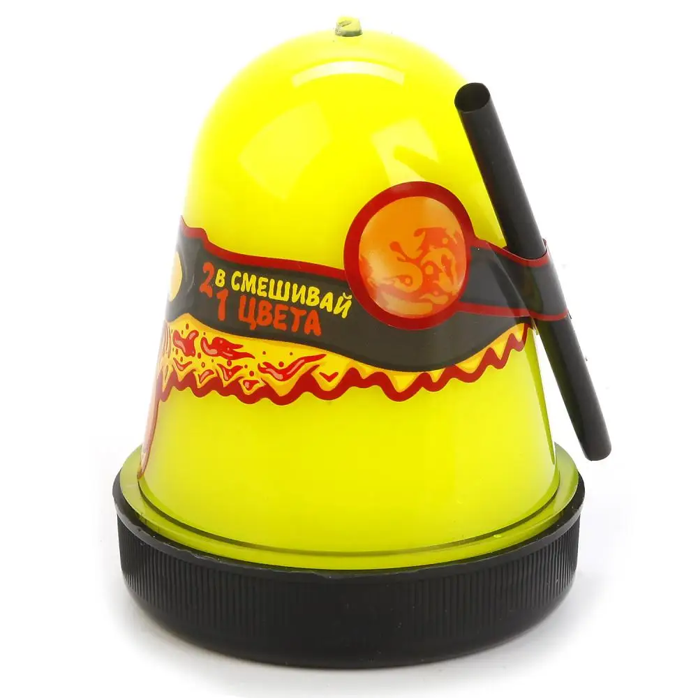 Слайм Волшебный мир Slime ninja смешивай цвета 2 в 1 желтый красный (S130-2)