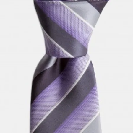 

Gray striped lilac tie 67826614