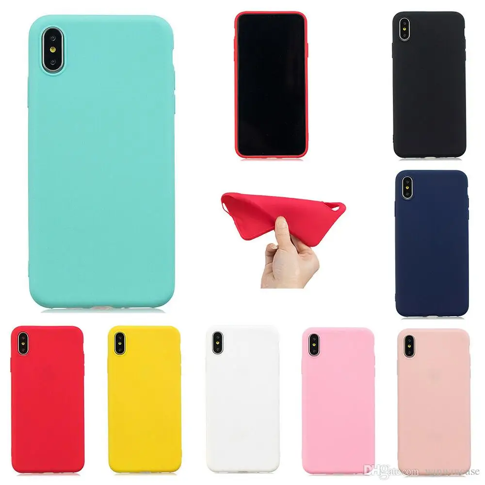 Ultra-thin silicone case Compatible with iPhone 12 11 Pro Max Mini Xs Max XR 7/8 Plus 6G / 6S Case Candy colors