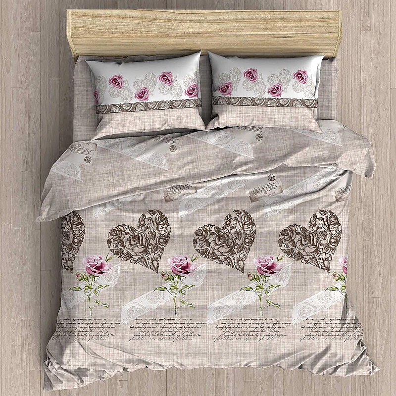 Комплект постельного белья Lady Moda алый роскошный комплект ранфорс Twin/Full/Queen/King Size