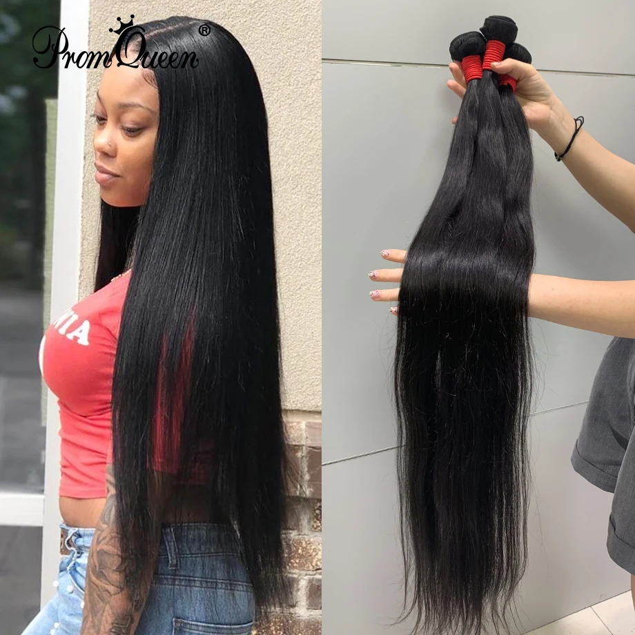 Бразильские Натуральные Прямые волосы не Реми 8 40 дюймов 1 3/4 пучков наращивание