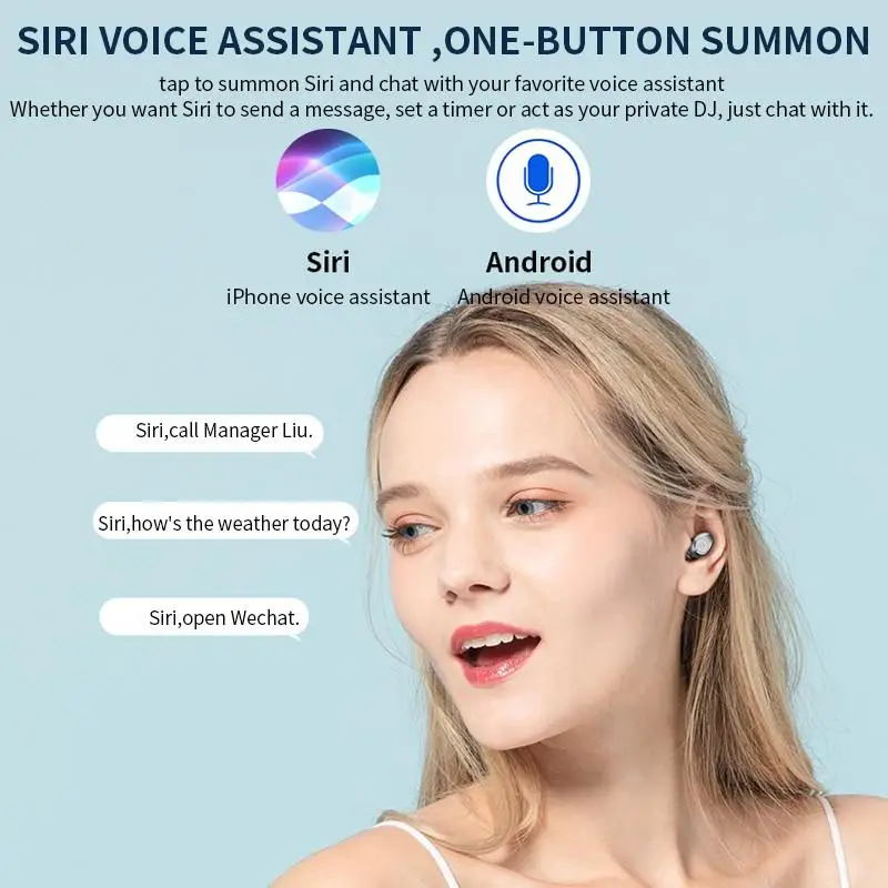 Беспроводные Bluetooth наушники True 2200 мАч Hi Fi стереонаушники с тяжелыми басами