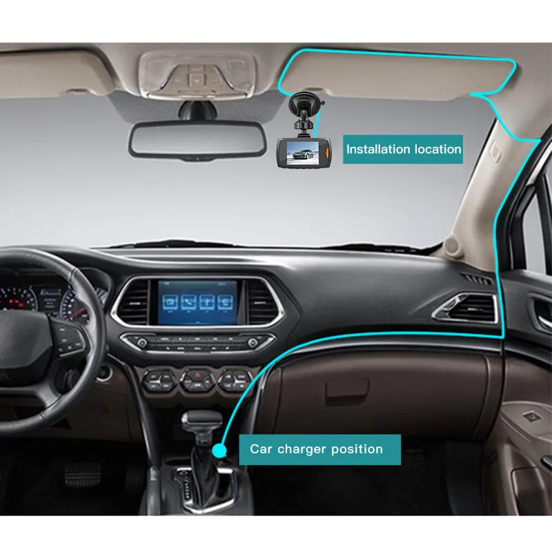 Портативный Автомобильный видеорегистратор с USB-портом 2 4 дюйма 1080P | Автомобили и